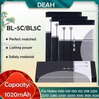 ราคา แบตเตอรี่สำหรับ Nokia 1100 1200 1208 1280 1600 2600 2700 3100 3110 5130 BL 5C BL5C BL 5C 3 7V 1020MAh (16050809444)