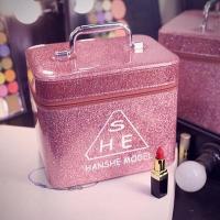 ราคา กระเป๋าเครื่องสำอาง3CE คุณภาพสูงกล่องใส่เครื่องสำอางความจุใหญ่ระดับมืออาชีพสไตล์เกาหลีกล่องเก็บผลิตภัณฑ์ดูแลผิวกันน้ำแบบพกพาพร้อมกระจก (20607380315)