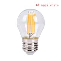 ราคา YUE LED Bulb Spotlight 2W 4W 6W E27 COB Candle Flame Tip G45 Filament Glass Lamp (12075657525)
