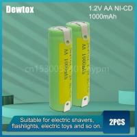 ราคา 1 2V AA 1000mAh Ni Cd Rechargeable Battery AA Batteries with welding tabs For Philips Electric Toothbrush Shaver (16701040289)