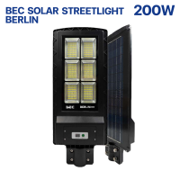 ราคา BEC โคมไฟถนนโซลาร์เซลล์ LED 30w 50w 100w 200w 300w รุ่น BERLIN Solar Streetlights พร้อมขายึด รีโมท IP65 (19715789067)