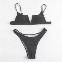 ราคา ชุดว่ายน้ำหญิง Solid Bikini 2022 Woman V neck Swimsuit Swimwear Women Hot Sale Padded Bandage Female zilian Bikinis Swimwear Women Biquini83124 (20263689028)