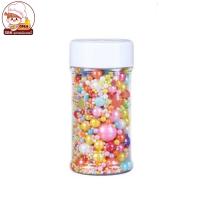 ราคา เม็ดน้ำตาลแต่งเค้ก เม็ดมุกแต่งหน้าเค้ก น้ำตาลแต่งเค้ก เม็ดน้ำตาลสี เม็ดมุกน้ำตาล เม็ดมุกแต่งขนม เกรดอาหาร 85 กรัม (16555988201)