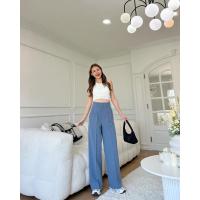 ราคา Lady pants กางเกงขายาวทรงกระบอก แต่งหูเดียว งานซิปหน้า เย็บจีบหน้า ทรงสวย (20893707682)