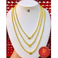 ราคา สร้อยคอทองลายเกลียวเชือกน้ำหนัก2สลึง 1บาท 2บาท 3บาท ทองชุบ ทองหุ้ม สวยเสมือนจริง JPgoldjewelry น้ำหนัก 2สลึง 1บาท 2บาท 3บาท (20623605244)