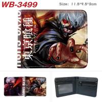 ราคา Tokyo Ghoul กระเป๋าสตางค์พับได้สำหรับเด็กที่ใส่เหรียญกระเป๋าสตางค์อนิเมะ Kaneki Ken พิมพ์ลายการ์ตูนมีสีที่จับบัตรสั้นทำจากหนัง (13193941349)