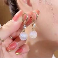 ราคา Fashion Niche Design Red Pearl Earrings for Women Diamond Drop Earrings Party Accessories Jewelry Gifts (18977949372)
