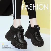 ราคา marian shop รุ่นใหม่ พร้อมส่ง รองเท้าผ้าใบ รองเท้าแฟชั่น รองเท้าผ้าใบผู้หญิง NO A0366 เสริมส้น 7 ซม มี2สี ขาว ดำ พร้อมส่ง (15808173013)