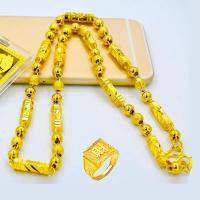 ราคา สร้อยคอทรายทองเวียดนามสำหรับผู้ชายสร้อยจี้ทองคำ999ชุบสีไม่ตกเครื่องประดับโลหะผสมแฟชั่นยอดนิยมแบบหนา (9453393746)