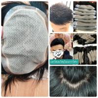ราคา วิกผมชายแบบติดกาว silk base วิกหัวล้านเสมือนจริง ผมแท้ทอมือ มีหนังศีรษะเต็มแผ่น ขอบPU เสยได้เนียน (15855877374)