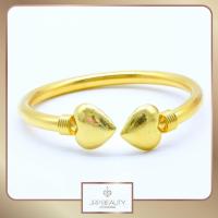 ราคา กำไลขือมือทอง กำไลเกลี้ยงหัวใจคู่ สินค้าขายดีพร้อมส่ง ชุบเศษทองเยาวราช ชุบทอง 24K งานฝีมือจากช่างเยาวราช (762062677)