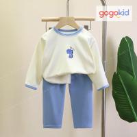 ราคา ชุดนอนเด็ก ชุดนอนแขนยาวขายาว ผ้าสำลี เสื้อผ้าเซท 2 ชิ้น size 80 110 (20835894445)