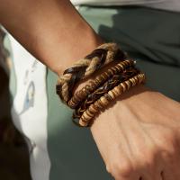 ราคา สร้อยข้อมือหนังสร้อยข้อมือถักดาวห้าแฉกสำหรับผู้ชายสร้อยข้อมือหนังแบบเรียบเครื่องประดับหนังแท้ (19697391013)