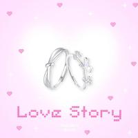 ราคา Braceletshouse แหวนคู่เงินแท้ Love Story (19684073712)