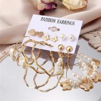 ราคา 17MILE Vintage Big Pearl Hoop Earrings Set For Women Fashion Gold Geometric Heart Circle Hoop Earrings Elegant Wedding Jewelry Gift (9440598653)
