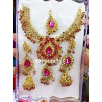 ราคา สร้อยชุดงานแขกอินเดีย เครื่องประดับชุดแขก ครบชุดราคาเบาๆ (18075319916)