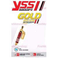 ราคา โช๊คหลัง CLICK125 CLICK150 Scoopy I FINO MIO YSS G Series GOLD สีทอง สปริงแดง น้ำมัน ซัพแท้งค์แก๊ส 330mm หนึ่งข้าง ปรับสปริงได้ FirstMotorshop เก็บเงินปลายทาง (655848955)