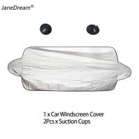 ราคา JaneDream แผ่นป้องกันกระจกหน้ารถรถยนต์200ซม X 70ซม ป้องกันเครื่องสร้างน้ำแข็งเกล็ดหิมะม่านบังแดดน้ำค้างแข็งหิมะแผ่นบังแดดติดกระจกหน้ารถสำหรับรถยนต์ด้านหน้าและด้านหลังกระจกหน้ารถ (20799663736)
