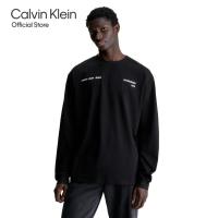 ราคา CALVIN KLEIN เสื้อยืดแขนยาวผู้ชาย Black And White ทรง Relaxed รุ่น J324642 BEH สีดำ (21161121848)