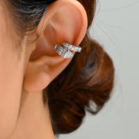 ราคา ear cuff ต่างหูแบบเกี่ยว ไม่ต้องเจาะหู สีเงิน (21264897126)
