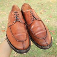 ราคา ส่งฟรี 9Us 27cm 42eu รองเท้าหนัง REGAL HERITAGE U mocha Split Toe Shoes Pre owned Authentic (21188875885)