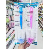 ราคา 1 ชิ้น Attoon bottle nipple cleaning brush แอทตูน แปรงล้างขวดนม ด้าม 2 มิติ ขน Nilon six แท้ คละสี (21211750788)