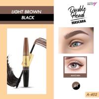 ราคา A 402 ashley Double Head Mascara ขนตา คิ้ว ดับเบิ้ล เฮด มาสคาร่า (17733474734)