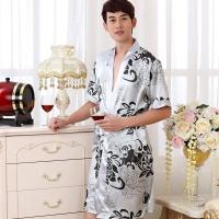 ราคา Fsyew74wgyi ชุดนอนแขนสั้นสำหรับผู้ชายเสื้อคลุมอาบน้ำผ้าไหมไอซ์ซิลค์แขนยาวฤดูใบไม้ผลิและฤดูใบไม้ร่วงบริการชุดนอนถึงบ้านแขนสั้นผ้าไหม (17379063017)