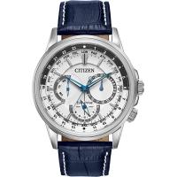ราคา Citizen Eco Drive Calendrier Mens Watch Stainless Steel Classic Blue Strap White Dial (18996007642)