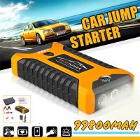 ราคา จั้มสตาทรถยนต์ แบตเตอรี่รถยนต์ฉุกเฉิน 99800MAH Car Jump Start Power Bank 4USB จั้มสตาร์ท สามารถจ่ายไฟ 12V สามารถชาร์จมือถือได้ แบตเตอรี่กู้ภัยพกพาได้ (9654015011)