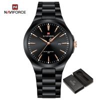 ราคา NAVIFORCE Men Waterproof Watch Casual Wristwatch Calendar Display Stainless Steel Gold Watches Vintage Watch 2023 (20860449943)