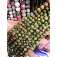 ราคา Unakite หินถูกหวย ยูนาไคต์ ขนาด 6 8 10 12 14 มิล แบบแพ็ค 10 20 เม็ด และ แบบสายยาว พร้อมไหมยืดฟรี (20900618107)