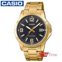 ราคา Casio Standard นาฬิกาข้อมือสุภาพบุรุษ สายสแตนเลส รุ่น MTP V004G 1BUDF หน้าปัดสีดำ (2606768428)
