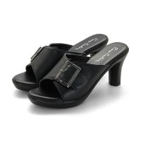 ราคา Pierre Cardin รองเท้าผู้หญิง รองเท้าส้นสูง รองเท้าส้นสูงแบบเปิดส้น นุ่มสบาย ผลิตจากหนังแท้ สีดำ รุ่น31PS802 (15076746717)