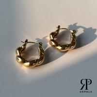 ราคา URPALS ต่างหูสายฝอ Croissant Set Stainless ชุบทอง 18K คุณภาพสูง ใส่อาบน้ำ ออกกำลังกายได้ (20851167882)