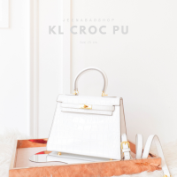 ราคา พร้อมส่ง มีเก็บปลายทาง กระเป๋าแฟชั่น สะพายข้าง KL 25 CM crcodile PU (11173007214)