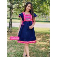 ราคา ชุดดอย ชุดพื้นเมือง เดรสกลาง สีสวยๆ แบบเดรส ยาว 35 นิ้ว ใส่คลุมท้อง ใส่เที่ยวฤดูหนาว ใส่แอ่วเหนือ (12102851630)