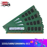 ราคา 4GB 8GB Samsung Memoria RAM DDR3 1866MHz 1600MHz 1333MHz ECC Unbuffered หน่วยความจำเวิร์กสเตชัน PC3L PC3 14900E 12800E 10600E DDR3 1 5V 1 35V โมดูลหน่วยความจำ RAM (12710612636)