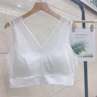 ราคา Sport Bra M790 สปอร์ตบราไซส์ใหญ่ สายแต่งลูกไม้ หวานๆ สำหรับสาวอวบ อก 38 52 (20577315774)