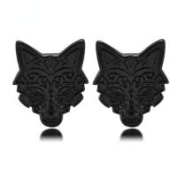 ราคา 1คู่ผู้ชายไวกิ้งหมาป่า S Tud E Arrings สแตนเลสโกธิคสีดำหัวหมาป่าพังก์เด็กเครื่องประดับ (15014177662)