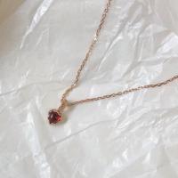 ราคา Winterwinter Jewelry Silver925 เครื่องประดับเงินแท้ เงินแท้925 สร้อยคอพร้อมจี้รูปหัวใจจิ๋ว โกเมน Garnet (12226157633)