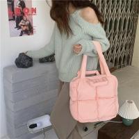 ราคา LIJASMIN NOIR Nylon Womens Handbag Fashion Simple Sling Bag Small Square Tote Padded Down Space Shoulder Bag (20968463398)