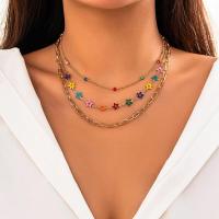ราคา 3ชิ้น เซ็ต Boho สีสันน้ำมันหยดพีชหัวใจ Choker สร้อยคอสำหรับผู้หญิงทองพั้งค์หลายชั้นเครื่องประดับ Y2K โซ่ (21171270130)