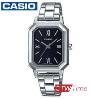 ราคา Casio Standard นาฬิกาข้อมือผู้หญิง สายสแตนเลส รุ่น LTP E168D 1BDF หน้าปัดสีดำ (7943846036)