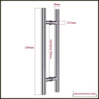 ราคา ด้ามจับประตู เงิน ลูกบิดประตูโรงนา ดึงมือจับประตูกระจก กลมสองด้าน สแตนเลส รูปทรง H ที่วางแขน สแตนเลสหนา 1 0 มม ทนทาน ใช้งานได้ยาวนาน มือจับบานประตู (21256454084)