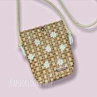 ราคา กระเป๋าใส่โทรศัพท์ กระเป๋าสาน สะพายข้าง ใบเล็กพอดี สะพายไ (12367708370)