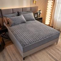 ราคา JJT Milk Velvet Fitted Bed Sheet Cotton Sheet Flange Coral Velvet Mattress Thickened Anti Skid Protective Cover (16483469932)