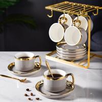 ราคา ชุดแก้วกาแฟพร้อมจานรอง แก้วกาแฟ แก้วชา แก้วเซรามิก มี4สีให้เลือก สีฟ้า สีส้ม สีเหลือง สีขาว (18653335529)