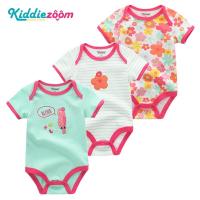 ราคา Kiddiezoom 3 ชิ้นทารกแรกเกิดเด็กทารกและเด็กผู้หญิงเสื้อผ้าเด็กทารก Romper แขนสั้น Jumpsuit ผ้าฝ้ายแท้ 0 12 เดือน (9546994261)