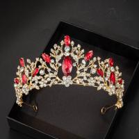 ราคา ชุดเครื่องประดับสามชิ้นเจ้าสาวมงกุฎสีม่วงสร้อยคอต่างหูชุดเจ้าสาวอุปกรณ์เสริมฝังด้วย Rhinestones ระยิบระยับ Eardrops ตกแต่ง Headwear สร้อยคอแต่งงาน (16970995211)